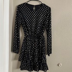 Black dotted dress